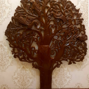 Wooden tree as wall art beautifully carved by skillful artisans . Dimensions- Height- 5 feet Width- 3.5 feet Finish- Oak wood finish with lacer coating to make it maintenance free. Team Interio Bliss +91-8859485555 ; +91-8859495555 www.interiobliss.com