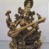 Brass statue saraswati mata ji, beautifully hand carved by skilled artisans. Dimensions- Height- 11